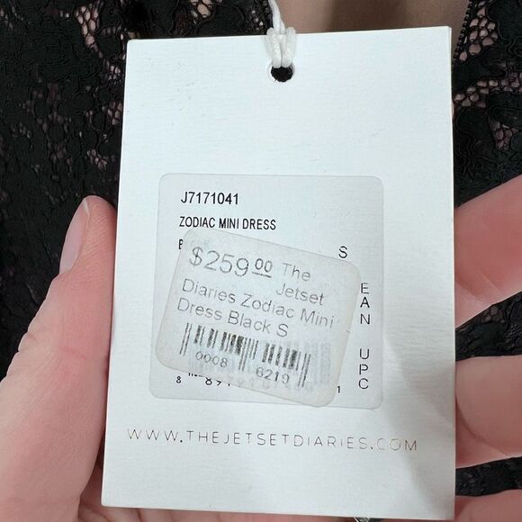 NWT The Jetset Diaries Zodiac Long Sleeve Lace Mini Dress Black Size Small - Picture 7 of 16